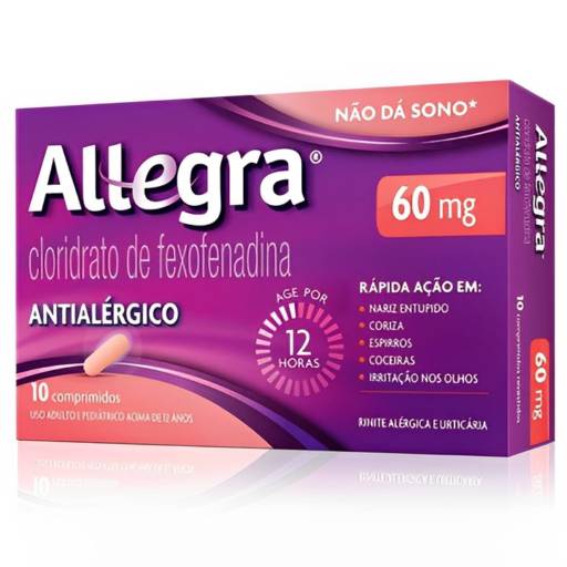 Comprar o produto de ALLEGRA CLORIDRATO DE FEXOFENADINA 60MG 10 COMPRIMIDOS em Medicamentos pela empresa Farmácia Rio Preto - Inova do Compre Mix em São José do Rio Preto, SP por Solutudo