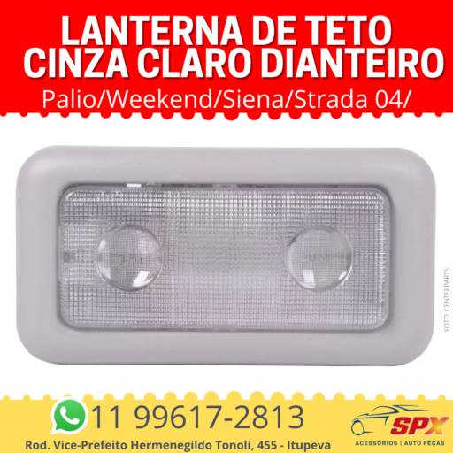 Lanterna de Teto Palio/Weekend/Siena/Strada 04/ Cinza Claro Dianteiro