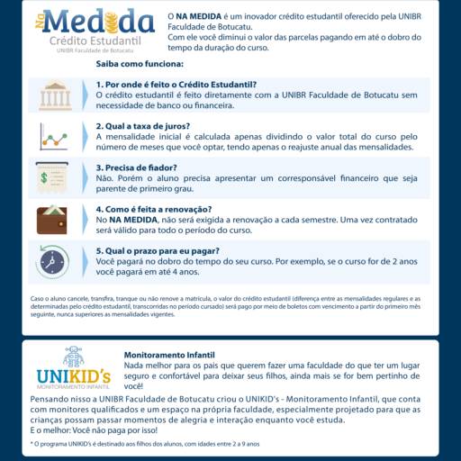 Crédito Estudantil "NA MEDIDA" da UNIBR Faculdade de Botucatu por Faculdade de Botucatu - Unibr