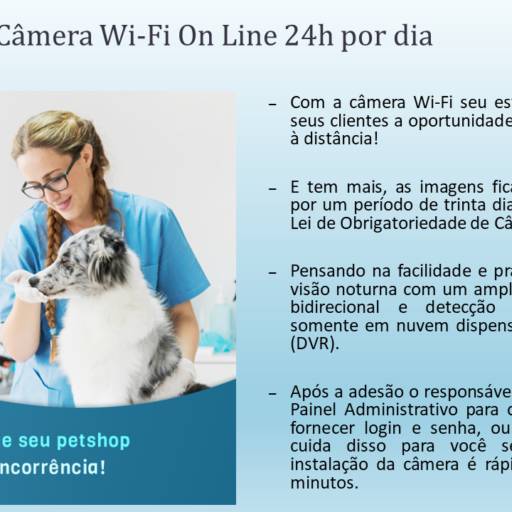 Câmera Wi-Fi para Pet Shop por TechCam 