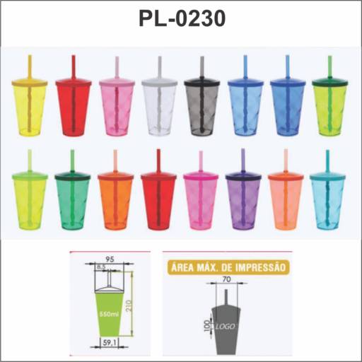 Copo Tornado c/ Canudo em São José do Rio Preto, SP por Public Gráfica e Brindes