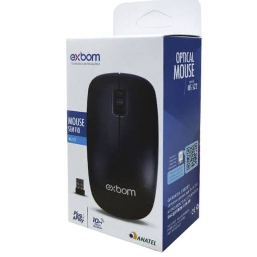 Mouse Wireless Sem Fio USB 2.4ghz MS-S22 Mouse Sem Fio Notebook Pc Preto em Bauru, SP por Toner e Cartuchos Dalmeida Distribuidora