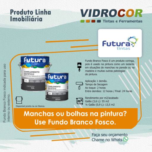 Futura Fundo Branco Fosco - Vidrocor Tintas