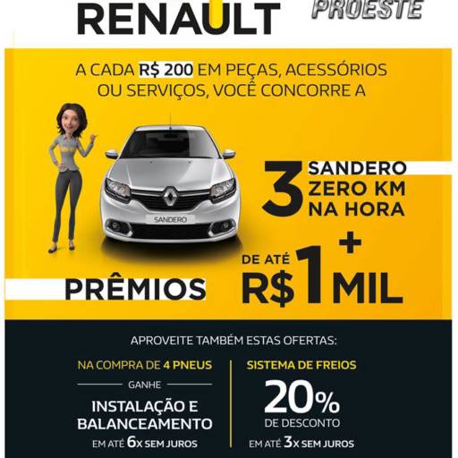 Comprar o produto de Promoção - "Sorte de Quem tem Renault" em Outros pela empresa Proeste Renault em Bauru, SP por Solutudo