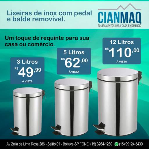 Lixeira de inox