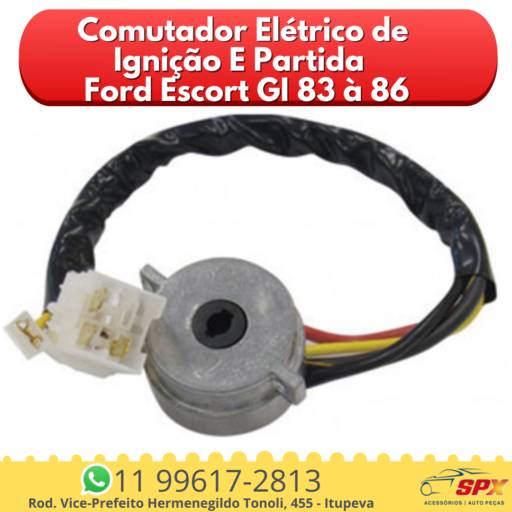 Comutador Elétrico de Ignição E Partida - Ford Escort GI 83 à 86 em Itupeva, SP por Spx Acessórios e Autopeças
