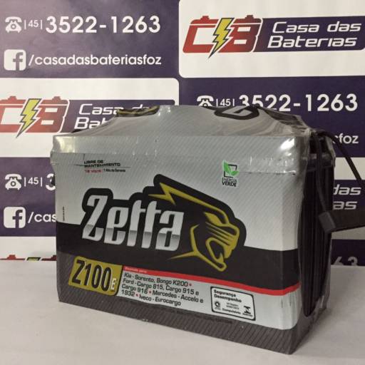 Bateria Zetta Z100E em Foz do Iguaçu, PR por Casa das Baterias