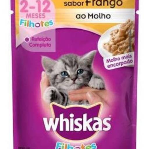 Comprar o produto de Whiskas Sachê Frango para Gatos Filhotes - 85g - Whiskas em Ração para Gatos pela empresa Casa Jomele em Bauru, SP por Solutudo