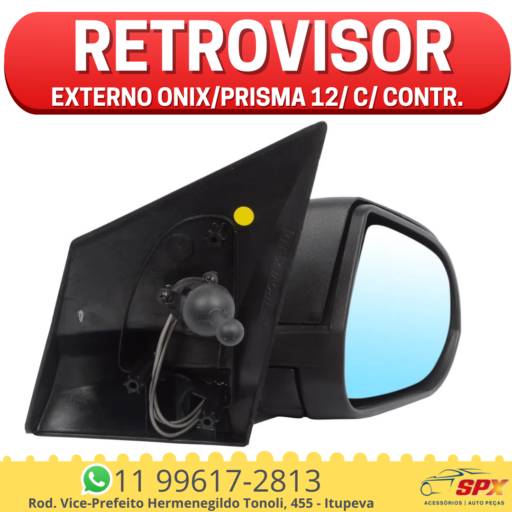 Retrovisor Externo Onix/Prisma 12/ c/ contr.  em Itupeva, SP por Spx Acessórios e Autopeças