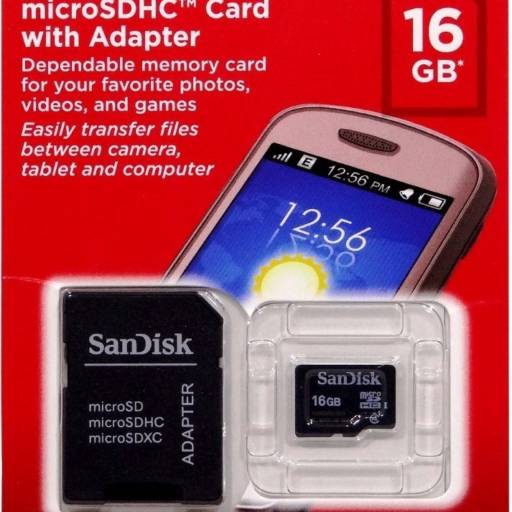 Cartão Sandisk microSDHC 16GB por Fael Cases e Multi Assistência Loja II