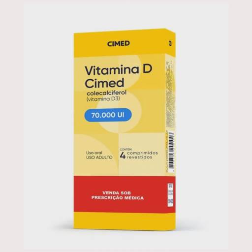Vitamina D3 com 4 comprimidos 7000 - Cimed