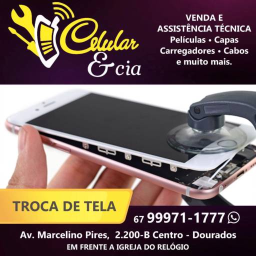 Comprar o produto de Troca de Tela em Celulares e Telefones pela empresa Celular & Cia em Dourados, MS por Solutudo