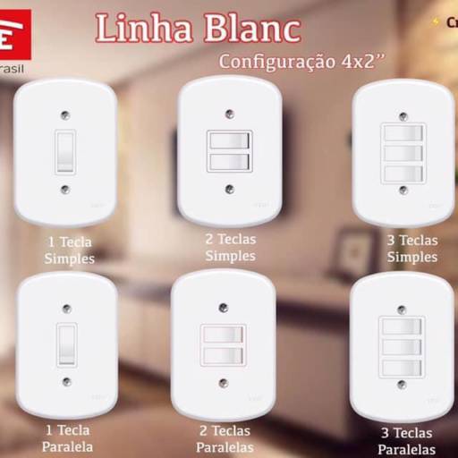 Comprar o produto de Linha Blanc 4x2" Fame em Avaré em Tomadas e Interruptores pela empresa Crivelli Soluções Elétricas e Eletricista em Avaré  em Avaré, SP por Solutudo