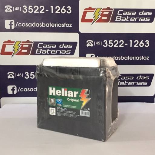 Bateria Heliar HG50JD em Foz do Iguaçu, PR por Casa das Baterias