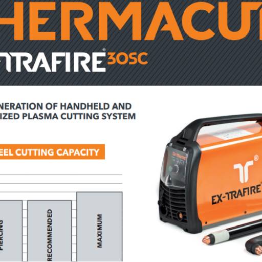 THERMACUT MÁQUINA CORTE PLASMA PORTÁTIL EX-TRAFIRE 30SC por Methallum Distribuidor Industrial