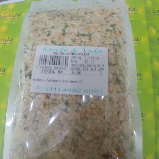 Salsa/cebola/alho por Saúde e Vida