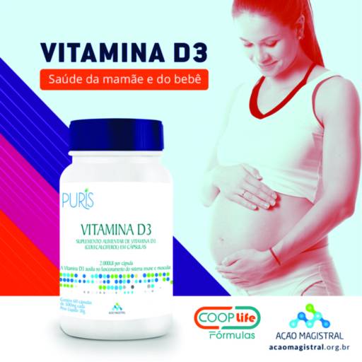 Vitamina D3 Puris (2.000Ui) 500Mg 60 Caps em Itapetininga, SP por Coop Life Fórmulas
