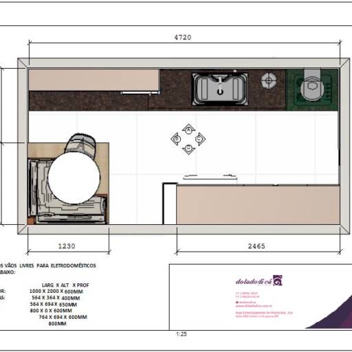 Momento PROJETADO por Do lado di cá