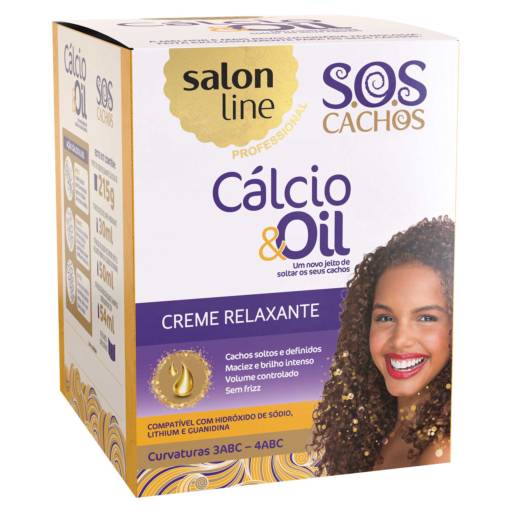 Salon Line Calcio  & Oil  Relaxamento Para Cachos 