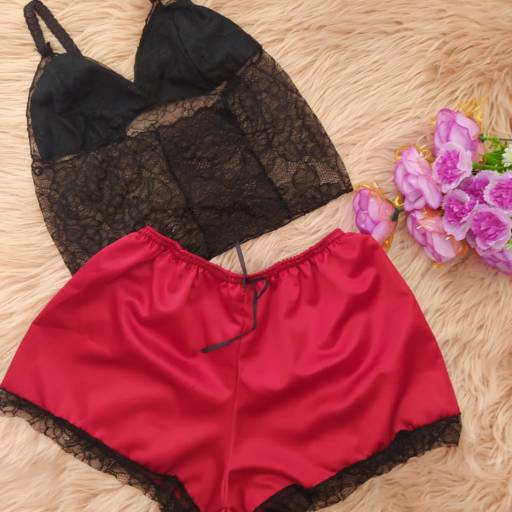 Shorts doll cetim em Bauru, SP por Leh Lingerie e Moda Praia