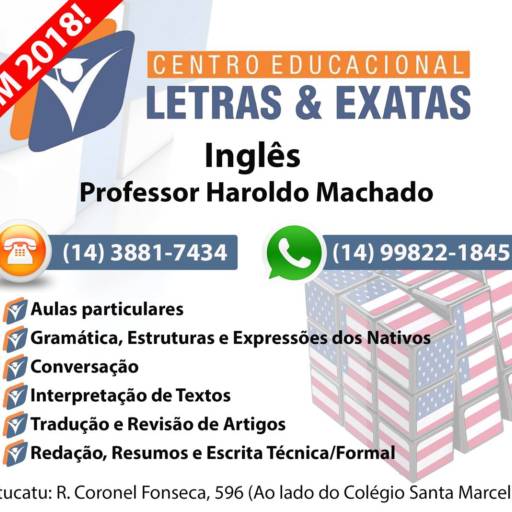 Aulas Particulares de Inglês - Professor Haroldo Machado por Escola de Redação Nelson Letras