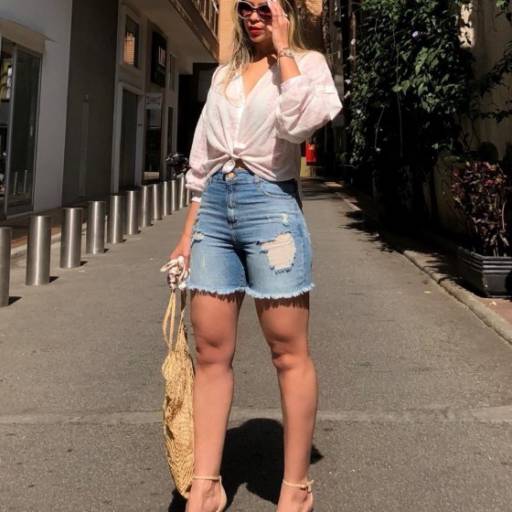 Bermuda bebela jeans ripped sara por Loja Catherine