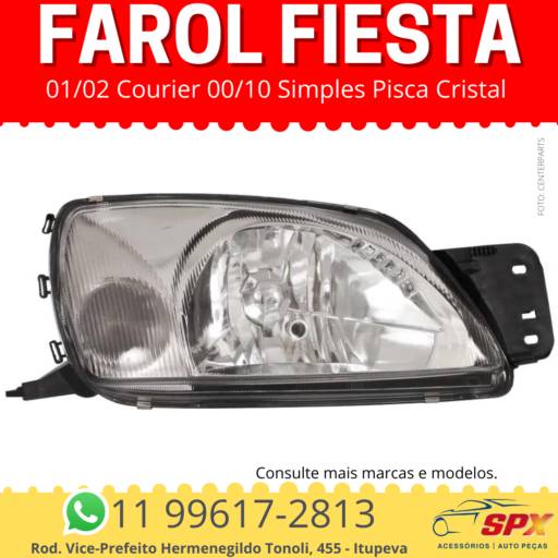 Farol Fst 01/02 Courier 00/10 Simples Pisca Cristal em Itupeva, SP por Spx Acessórios e Autopeças