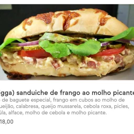 Comprar o produto de (frigga) sanduiche de frango ao molho picante em A Classificar pela empresa Vicking Sanduíches Delivery em Foz do Iguaçu, PR por Solutudo