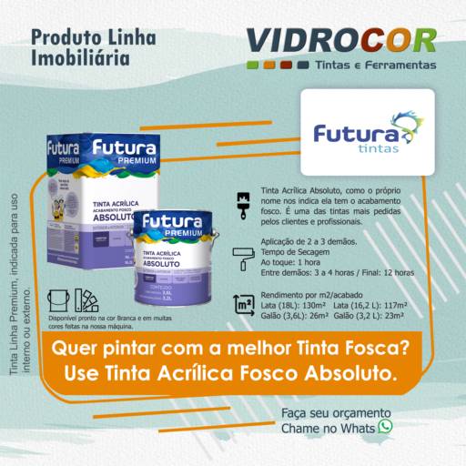 Futura Tinta Acrílica Fosco Absoluto