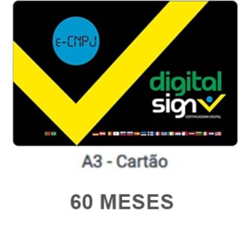 Comprar o produto de E-CNPJ | A3 CARTÃO - 60 MESES em Certificado Digital pela empresa Acerte Certificação Digital em Aracaju, SE por Solutudo