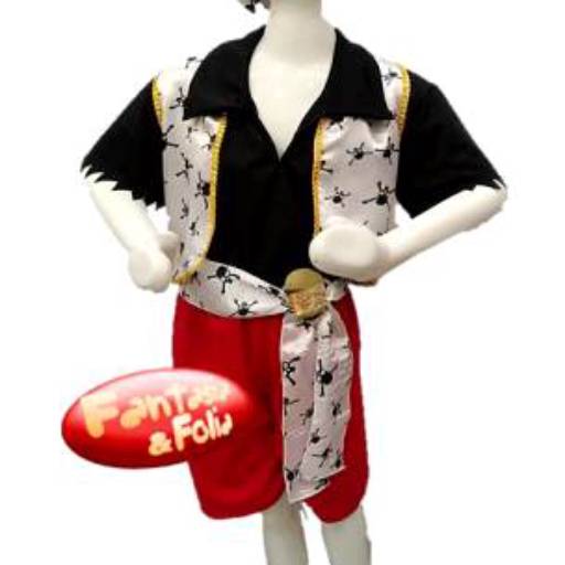 2808 - Conjunto pirata juvenil (tamanhos 12 e 16) em Tietê, SP por Fantasia & Folia