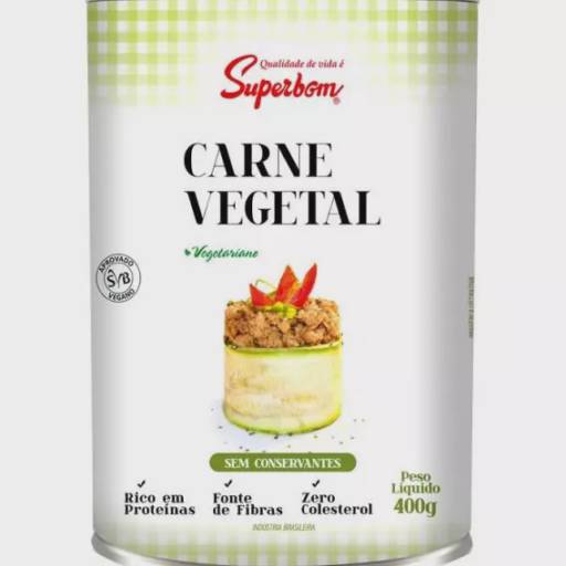 Carne Vegetal em Lata 400g - Superbom