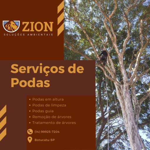 Comprar o produto de Serviços de poda de árvore em altura e jardinagem em Serviços Ambientais pela empresa Zion Soluções Ambientais  em Botucatu, SP por Solutudo