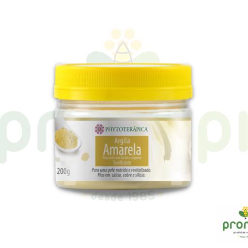 Comprar o produto de Argila Amarela Phytoterápica 200g em Cremes pela empresa Pronapi Produtos Naturais em Foz do Iguaçu, PR por Solutudo
