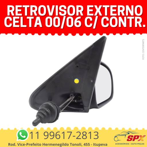 Retrovisor Externo Celta 00/06 c/ controle em Itupeva, SP por Spx Acessórios e Autopeças
