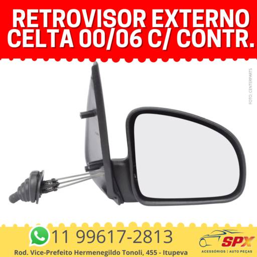 Retrovisor Externo Celta 00/06 c/ controle em Itupeva, SP por Spx Acessórios e Autopeças