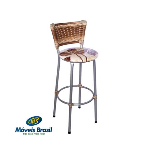 Banqueta Utilaço Prime Floral por Móveis Brasil