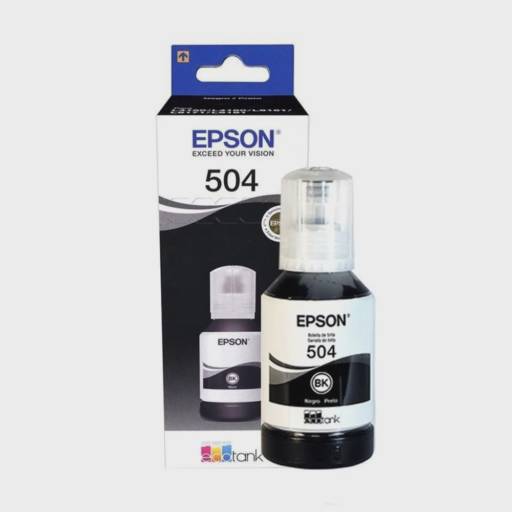 Comprar o produto de Garrafa de tinta epson 504 preta em Tintas e Recargas pela empresa Toner & Cia Cartuchos em Foz do Iguaçu, PR por Solutudo