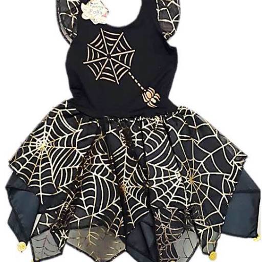 2709 - Viúva negra infantil (tamanho 8) em Tietê, SP por Fantasia & Folia