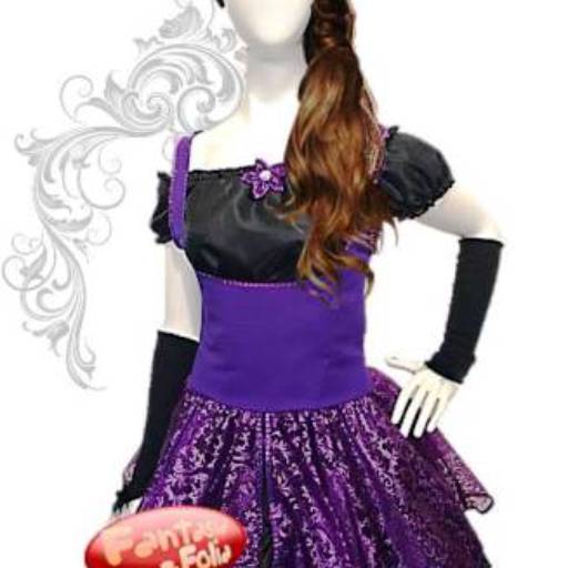 2718 - Vestido bruxa roxa juvenil (12 a 16) em Tietê, SP por Fantasia & Folia