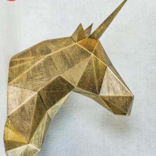 Unicórnio de parede dourado em Assis, SP por Decorano Loja Decor