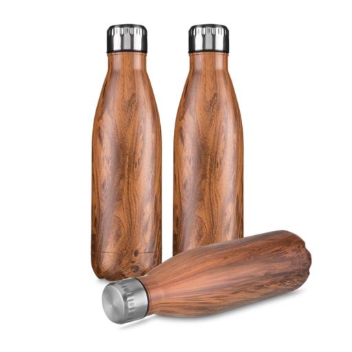 17011-MADEIRA Garrafa Inox 750ml em São José do Rio Preto, SP por Public Gráfica e Brindes