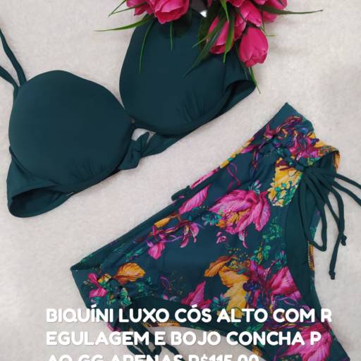 Biquíni luxo cós alto com regulagem e bojo concha em Bauru, SP por Leh Lingerie e Moda Praia
