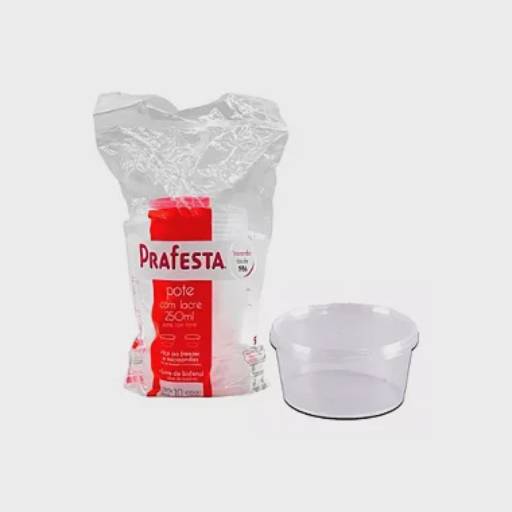 Pote Redondo com Lacre 250ml C/10 | Prafesta em Foz do Iguaçu, PR por EmbalaFoz Tudo em Embalagens