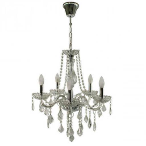 LUSTRE CANDELABRO DE CRISTAL K-9 5 BRAÇOS 2016/5 por Delarrara Design da Construção