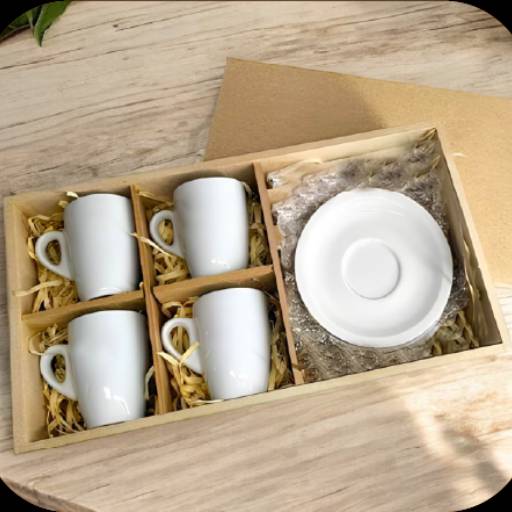 Kit De 4 Xícaras De Café Personalizadas