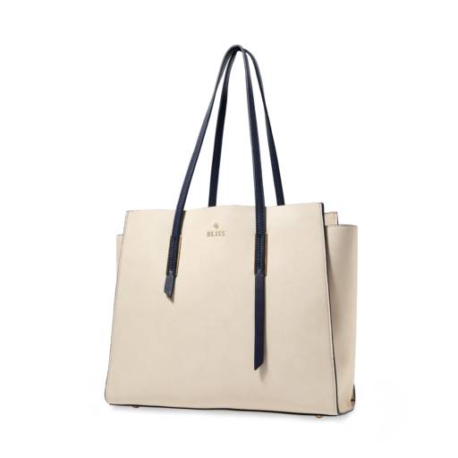Bolsa bliss off white navy  por Loja Catherine