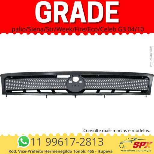 Grade Palio/Siena/Str/Week/Fire/Eco/Celeb G3 04/10  em Itupeva, SP por Spx Acessórios e Autopeças