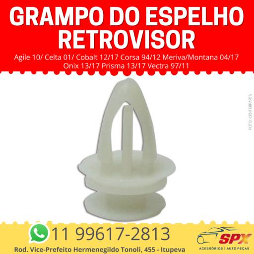 GRAMPO DO ESPELHO RETROVISOR / AGILE / COBALT  / CORSA / MERIVA / MONTANA / PRISMA em Itupeva, SP por Spx Acessórios e Autopeças
