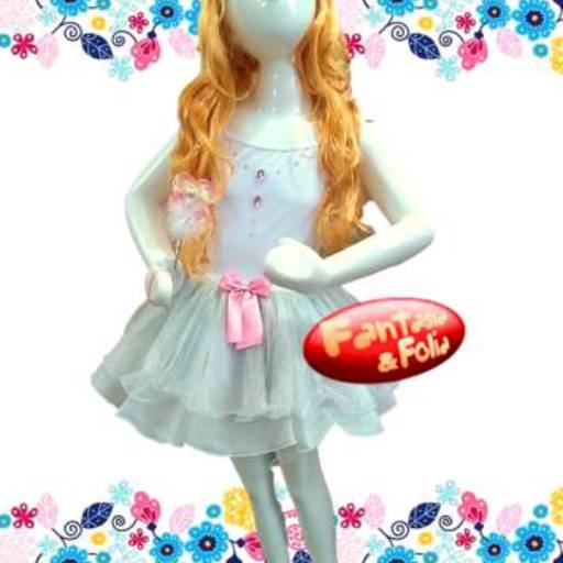 2803 - Fada branca com brilho (tamanho 6) em Tietê, SP por Fantasia & Folia